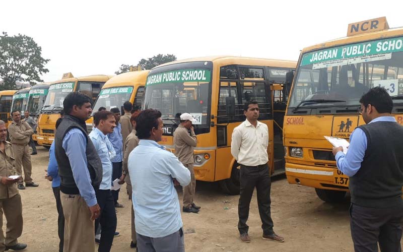 school bus checking noida