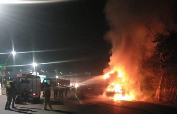 उन्नाव में आगरा एक्सप्रेस-वे पर ट्रक और वैन में टक्कर के बाद लगी भीषड़ आग, 7 की मौत